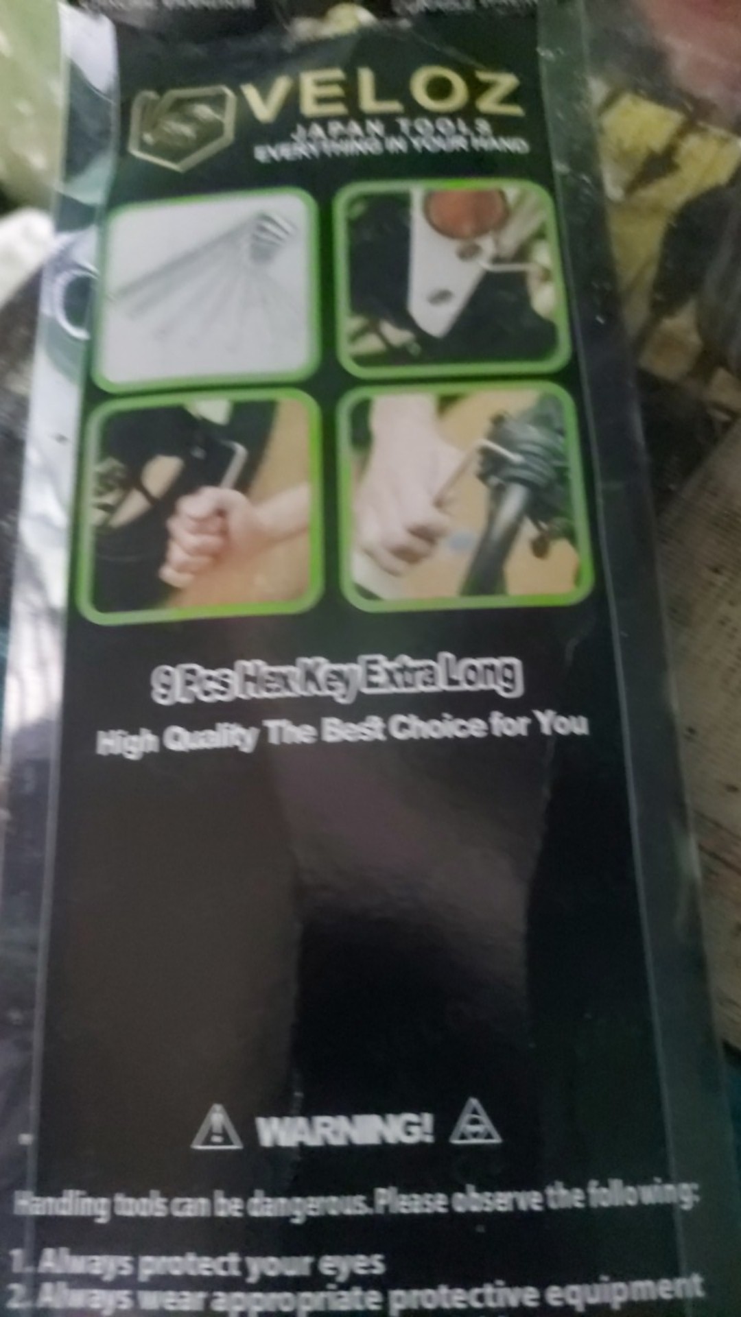 Veloz 9 Pcs Kunci L Panjang Kombinasi Hex - Star Vanadium Chrome