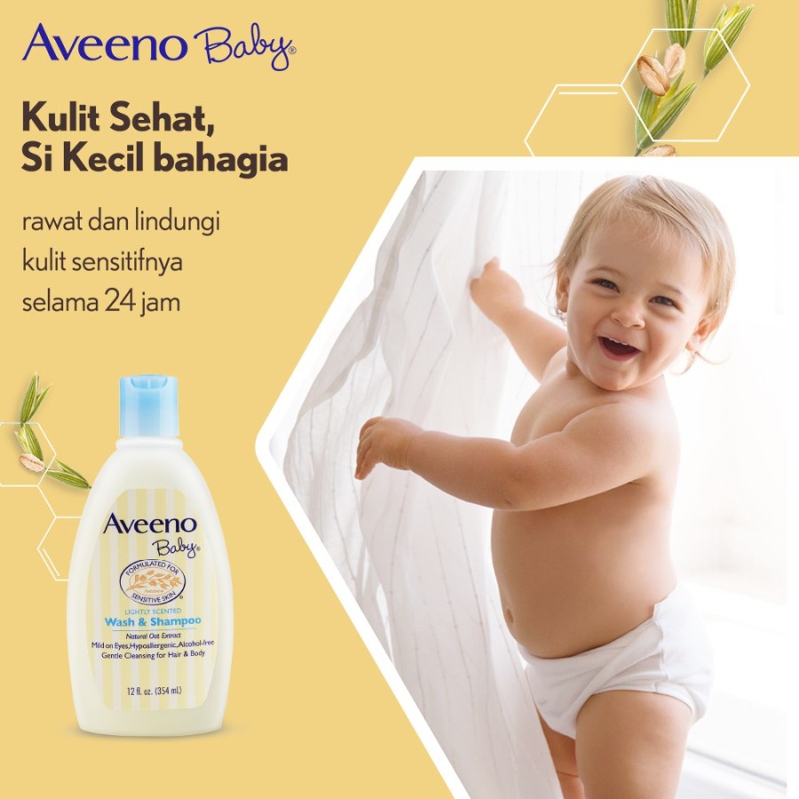 Aveeno Baby Wash &amp; Shampoo 354 Ml / Sabun Bayi / Shampoo Bayi