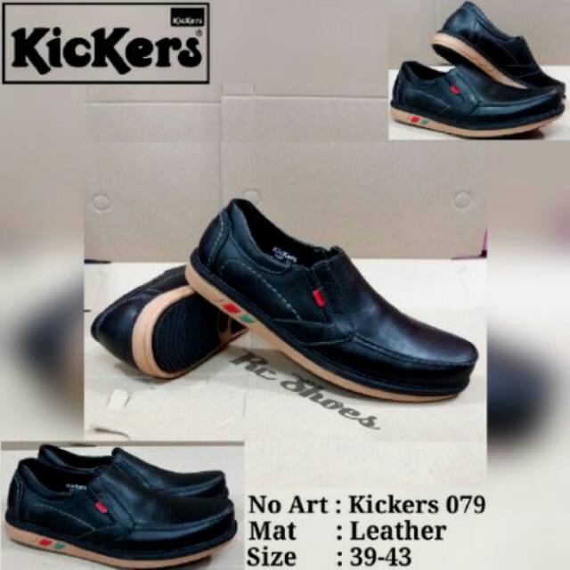 sepatu pria KICKERS kulit asli casual