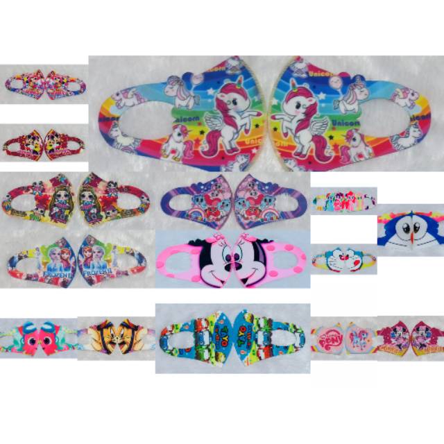 Masker Anak Gambar 3D Bahan Scuba bisa di cuci Shopee Masker Anak Gambar 3D Bahan Scuba bisa di cuci Shopee