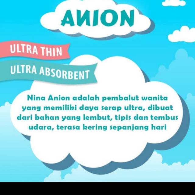 Pembalut Wanita Nina Anion 27 cm isi 10