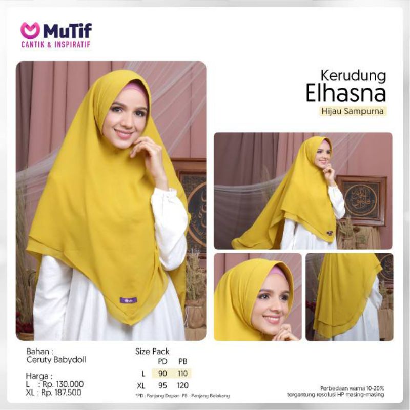 Khimar 2 layer Elhasna by Mutif