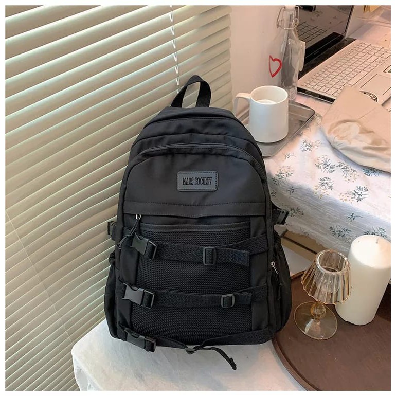 Baru Populer 2021 Ransel Korea Murah Tas Punggung Perempuan Dewasa Sederhana Backpack Laptop Komputer Ringan Kuliah Kerja Sekolah Back Pack Wanita Remaja Pria Gendong Cewek Cowok Kasual Model Kekinian-6