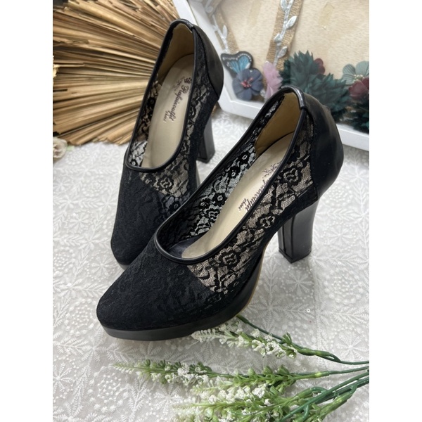 sepatu wanita Rafaizoutfit model kalia hitam tinggi 10cm tahu