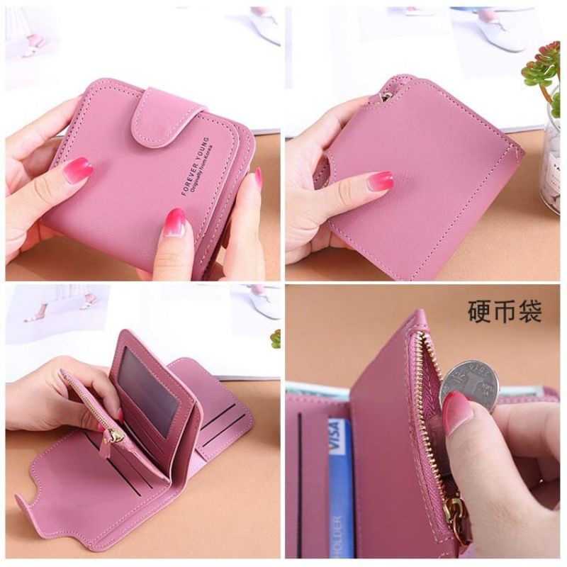 [COD] DOMPET LIPAT PENDEK WANITA IMPORT DENGAN SLOT KARTU DAN KOIN DOMPET LIPAT WANITA IMPORT