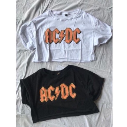 MakeGrosir - KAOS OVERSIZE CROP ACDC