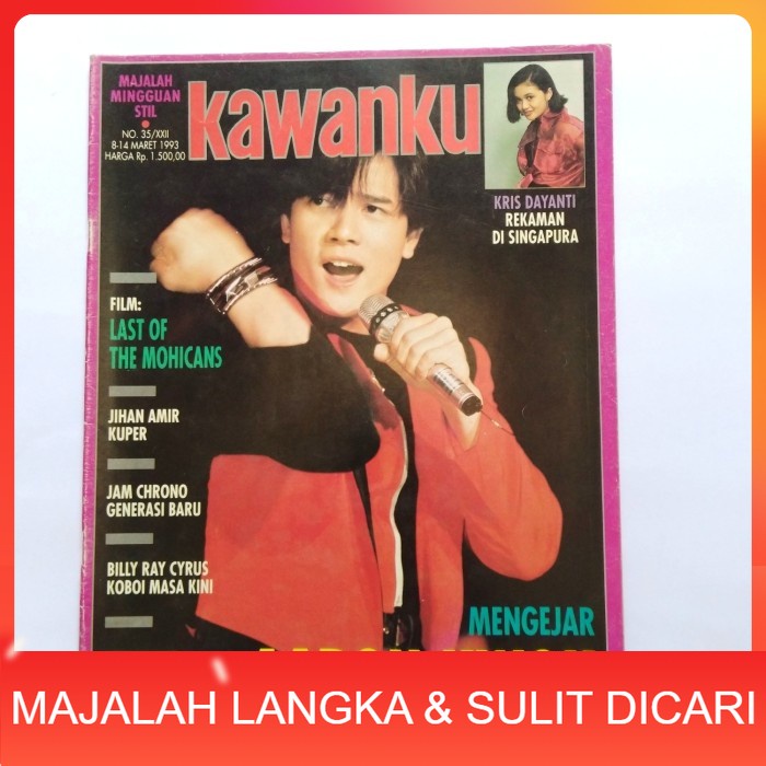 Majalah KAWANKU No.35 Mar 1993 Cover AARON KWOK Langka