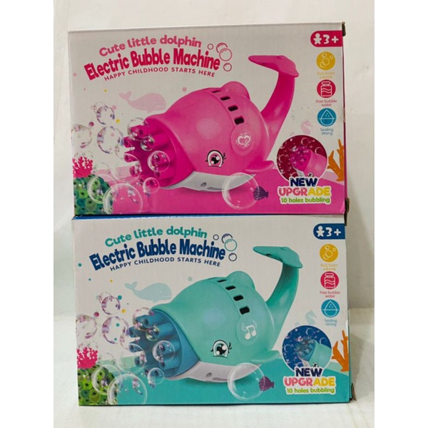 Mainan Anak Dolphin Gatling Bubble Gun Bubble Blower Electric 9235