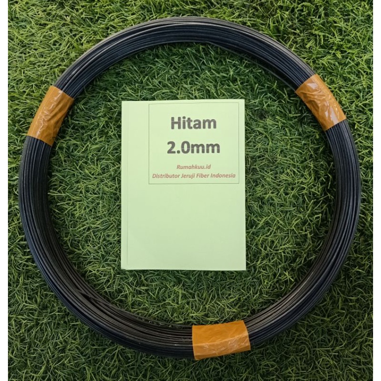 Ruji Fiber 2mm hitam untuk sangkar, dongdang, layangan naga dll