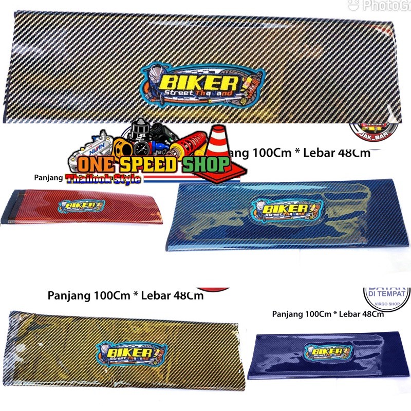 Sarung jok carbon atau kulit jok carbon thailand BIKER universal mio xeon fino beat scoopy rxking dl