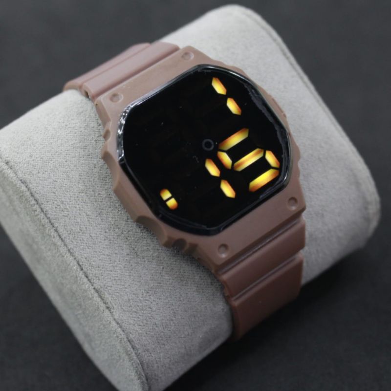 Jam led watch octagon free GIFT box