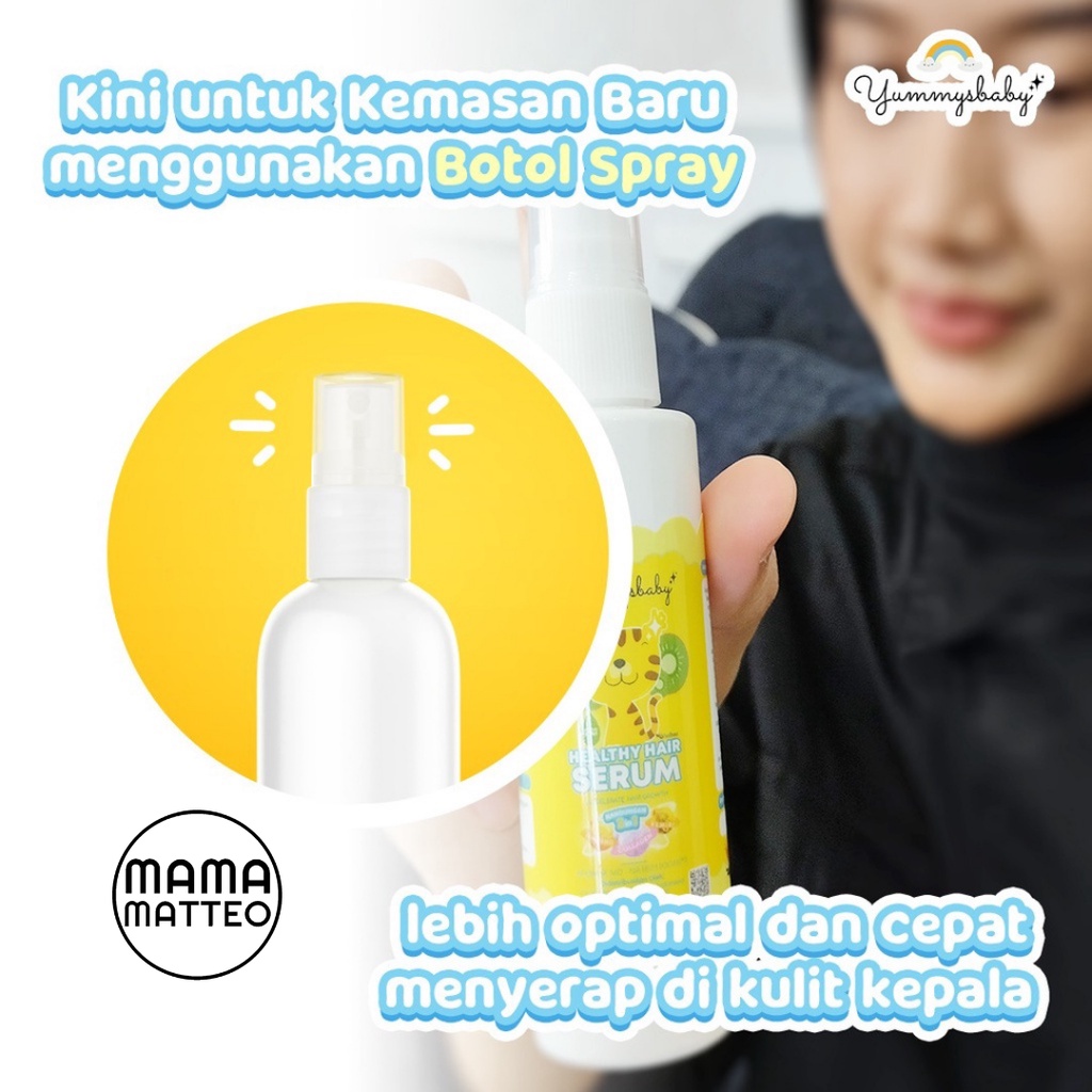 YUMMYS Baby Serum 60ML &amp; Shampoo 100ML / Serum &amp; Sampo Rambut / Penumbuh Rambut Bayi &amp; Anak