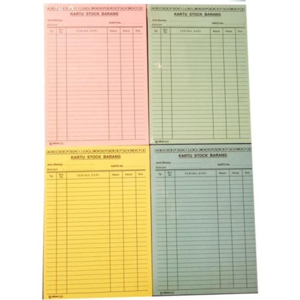 Kartu Stock / Persediaan Barang, Kartu Iuran, Kartu Absen - Kartu Stok Obat