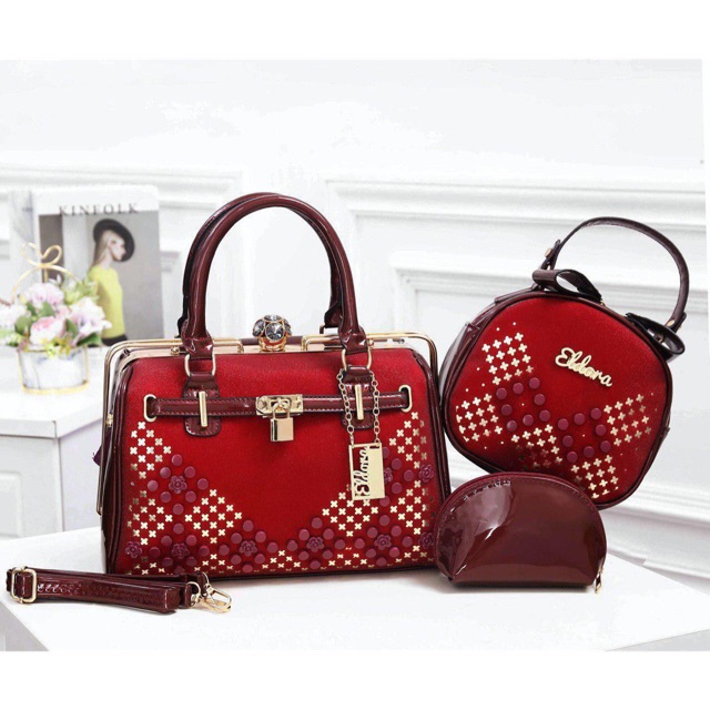 Eldora Behel Giory ES1206 (3in1) syafniegalery glossy bag tas behel impor tas batam tas ibuibu