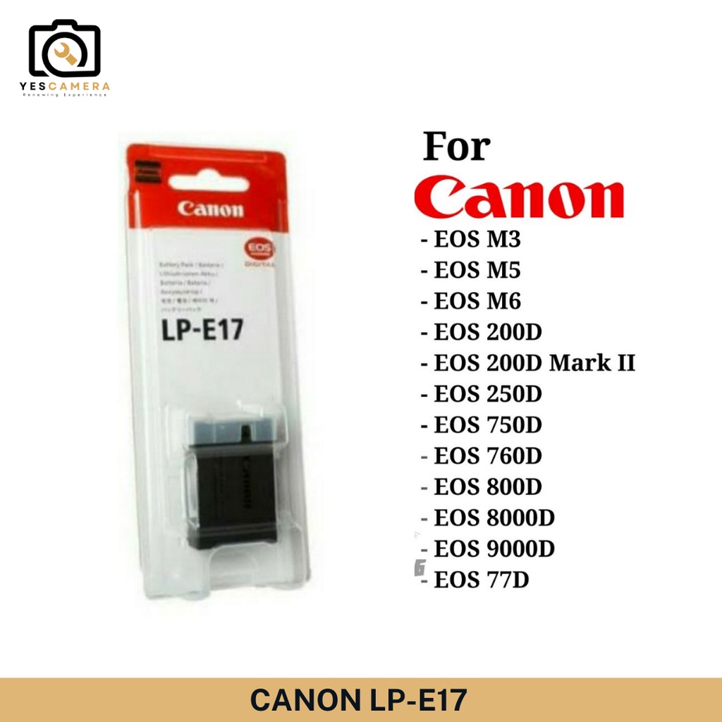 Baterai Canon LP E17 Batrai Canon LP E17 For Kamera Canon EOS M3 EOS M5 EOS M6 EOS 750D EOS 760D