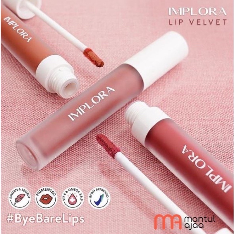 IMPLORA LIP VELVET / LIPSTIK / LIP MATTE ORIGINAL / KOSMETIK BIBIR / BPOM HALAL MUI