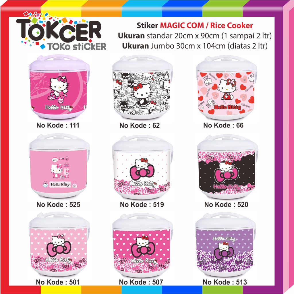 Stiker MAGIC COM / Rice Cooker Motif HELLO KITTY