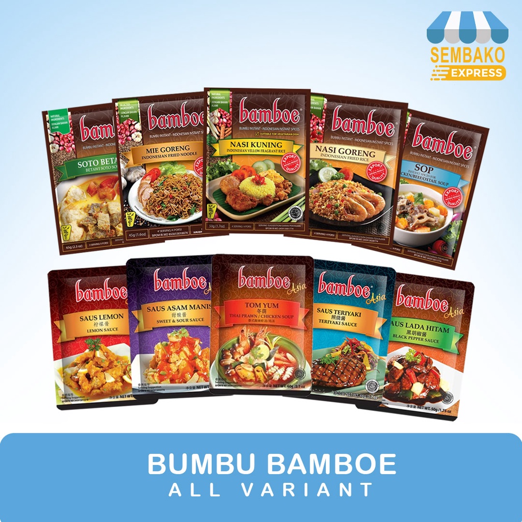 

BAMBOE BUMBU ALL VARIANT BUMBU DAPUR BUMBU MASAK BUMBU INSTAN