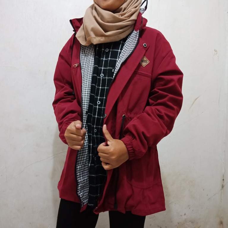 JAKET PARKA MERAH MAROON WANITA Shopee Indonesia JAKET PARKA MERAH MAROON WANITA Shopee Indonesia