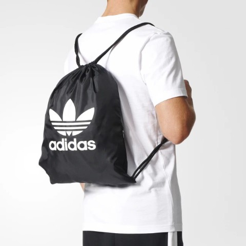 Tas Sepatu Adidas Gymsack Trefoil Black BK6726 Original BNWT