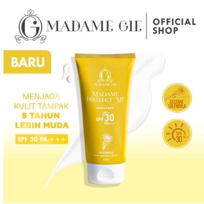 * NCC * Madame Gie Protect Me Sun Screen SPF 30 PA+++ Sunscreen with Calendula Let's Glow Tinted  - Net 60 ml