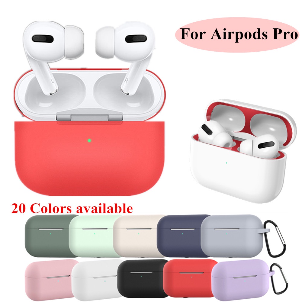 Silicone Cover Case untuk Airpods 3 Pro Case Nirkabel Bluetooth untuk Airpod Airpods Pro Earphone Aksesoris Dengan Stiker Anti-debu