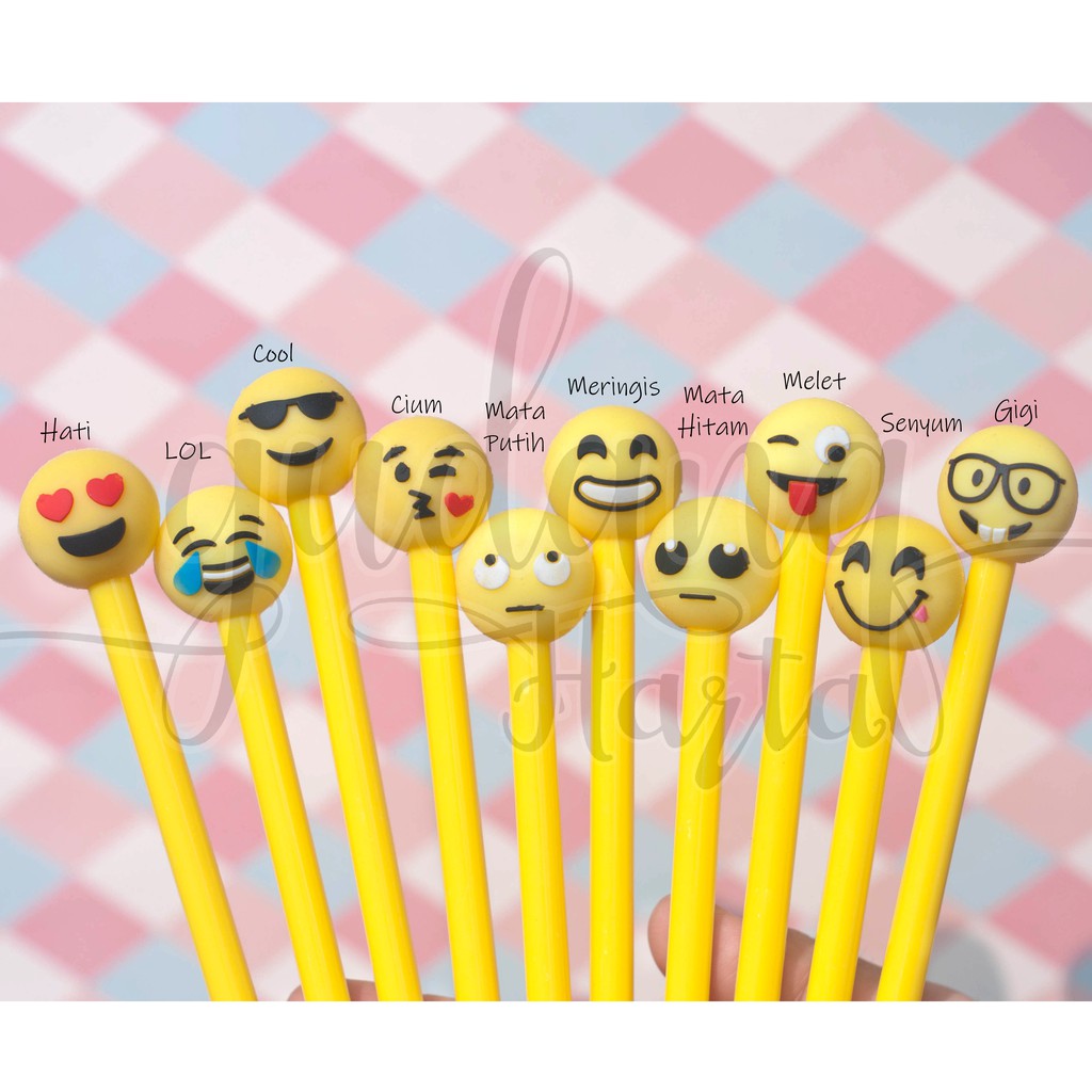

Pulpen Gel Emoticon Smiley Lucu Emoji Unik Pena Ballpoin Bolpen GC 307187