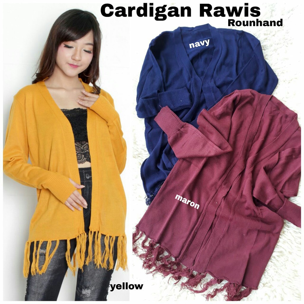 CARDIGAN  RAWIS  ROUNDHAND BAHAN RAJUT TO FIT L-XL TERMURAH