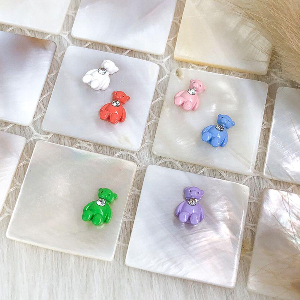 Augustina Bear Nail Art Perhiasan Logam Lucu Kartun Berlian Beruang DIY Nail Art Ornamen