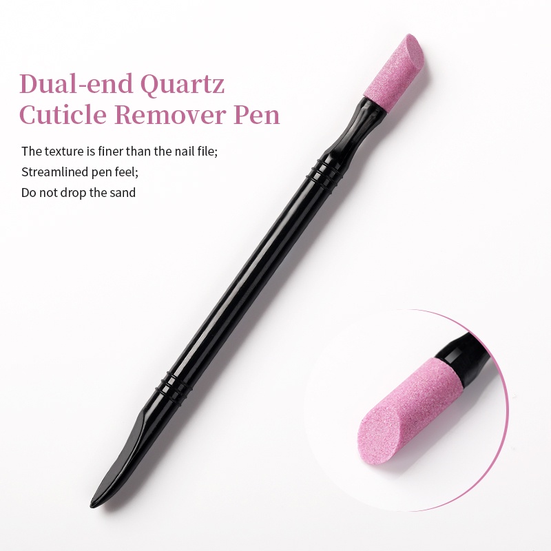 1Pc Dual-end Quartz Cuticle Remover Pen Bevel Grinding Head Nail Art Tool