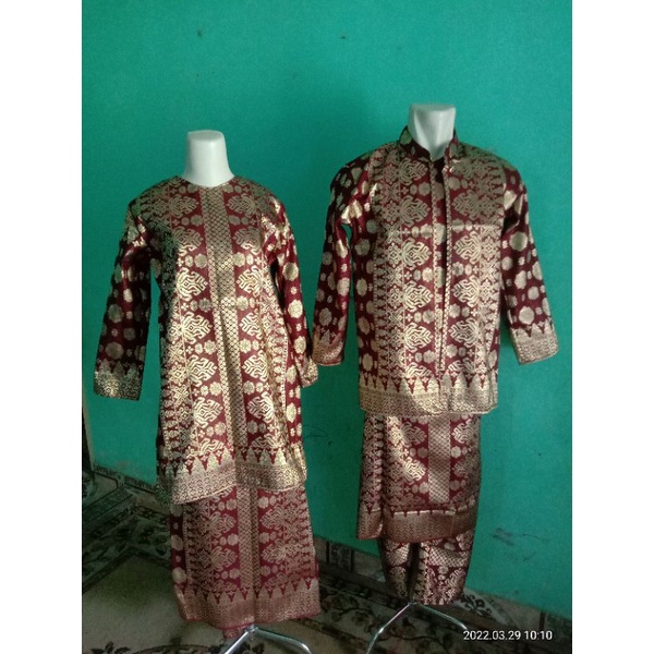 baju pengantin Palembang Songket mesin