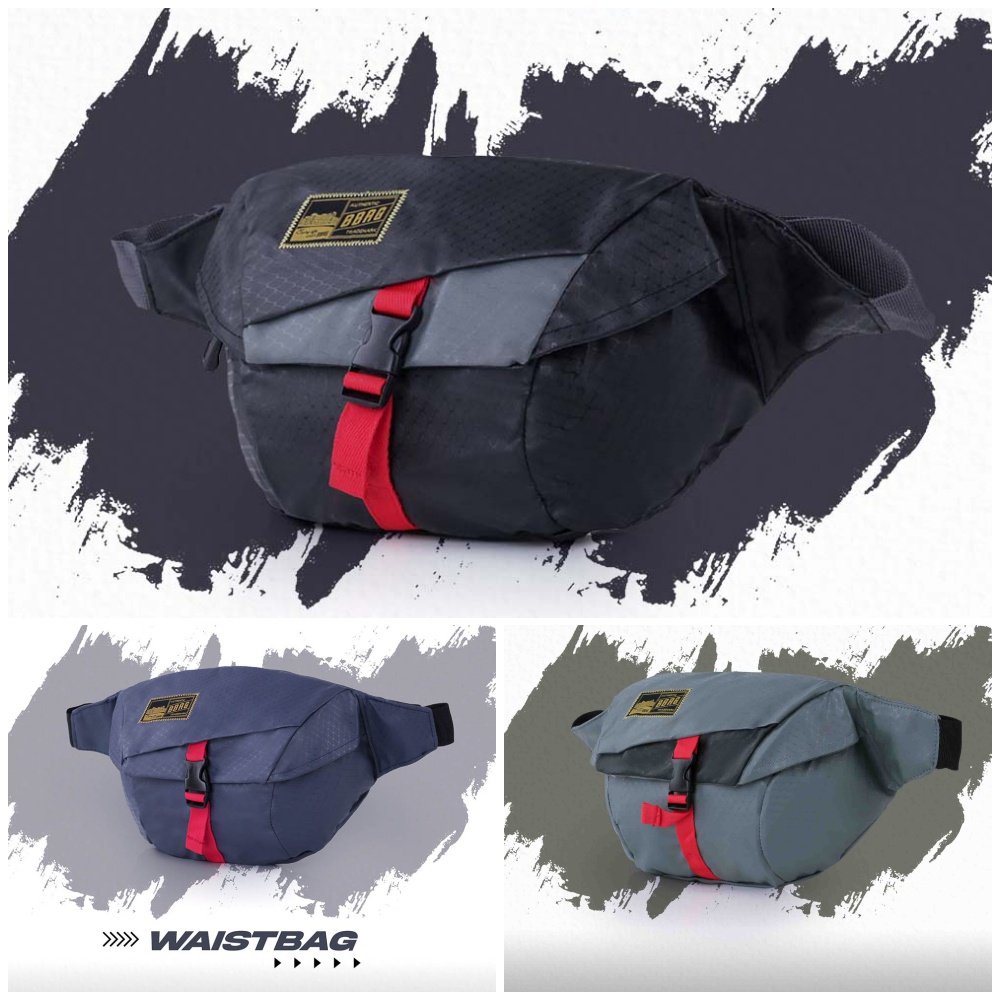 Tas Selempang Pria Waist bag Tas Pinggang Cowok Sling Bag Distro Utaru Original Series Size Sedang Multifungsi