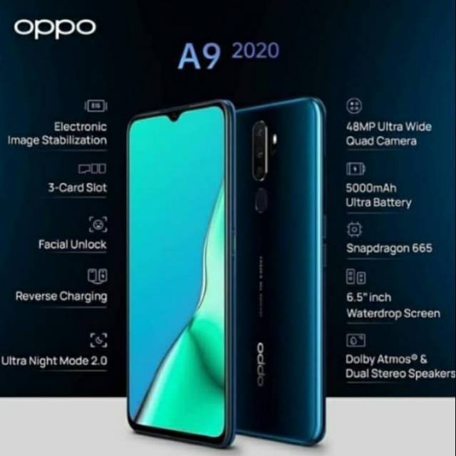 Hp Oppo A9 2020 Ram 8/128 Garansi Resmi Oppo 1 tahun