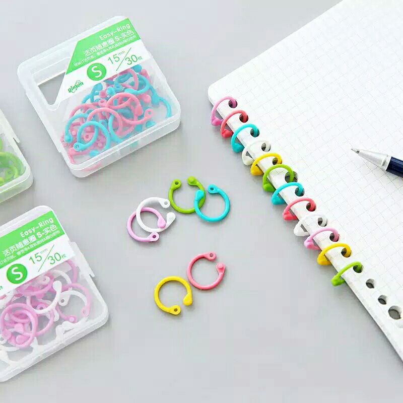 

Ring Flash Card Binder Plastik DIY untuk Loose Leaf