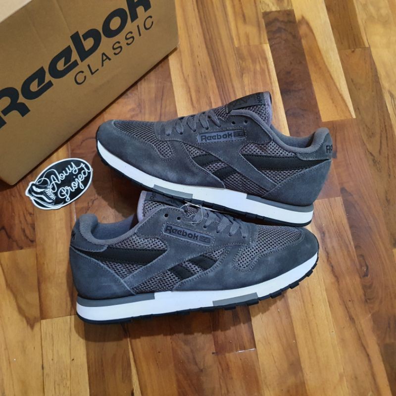 grey leather reebok classics