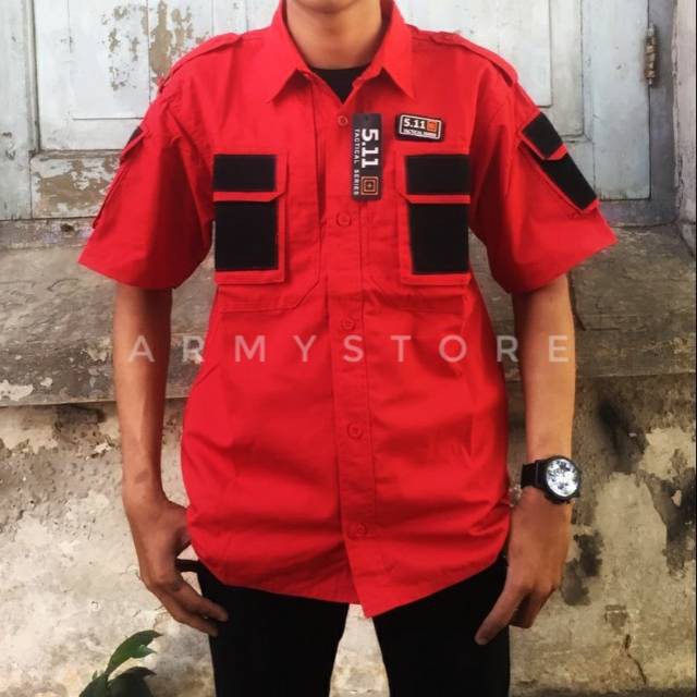 AM Promo   Kemeja tactical 511 merah