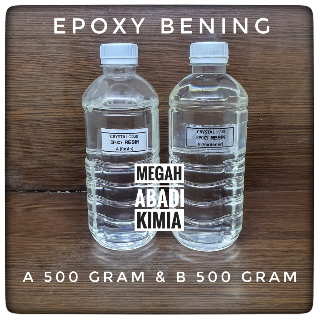 Epoxy Resin Bening Clear A 500 Gram + Hardener 500 Gram