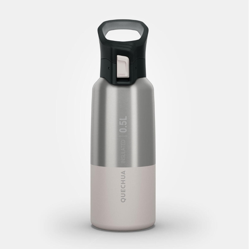 QUECHUA MH500 Botol Minum 0.5L Termos Isotermal Stainless Steel