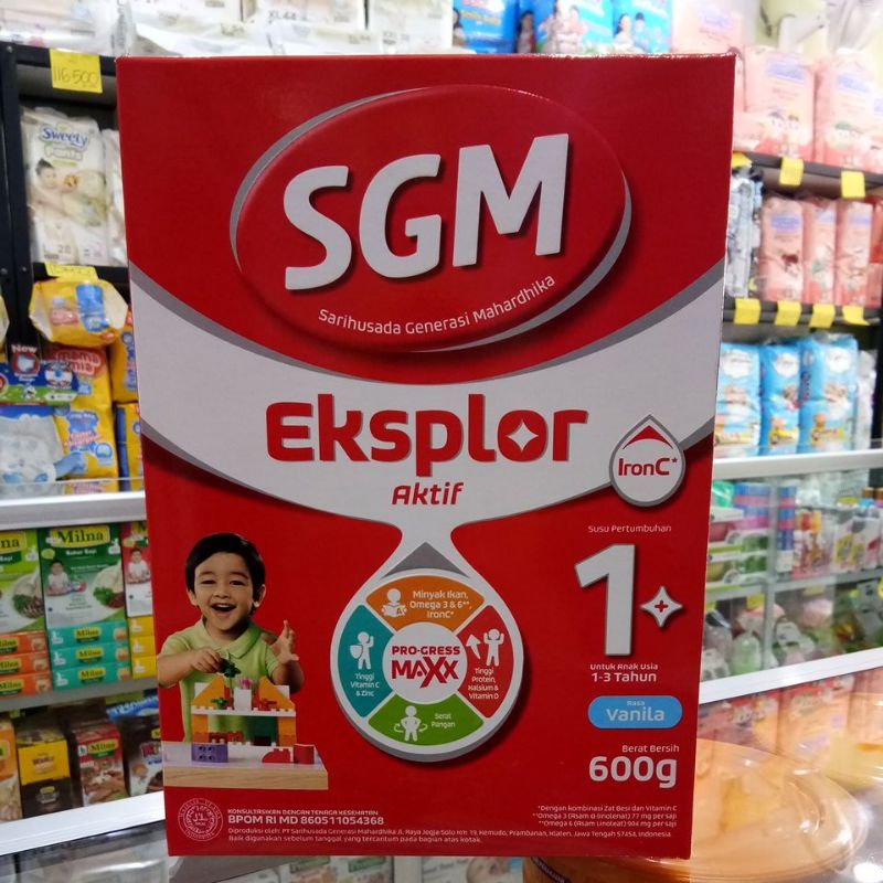 SGM EKSPLOR AKTIF PRO-GRESS MAXX IRONC 1+ MADU/VANILA 600GR