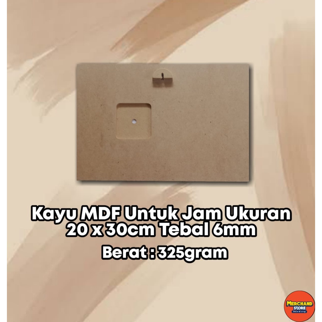 Kayu Mdf untuk jam Ukuran 20x30cm Tebal full 6mm