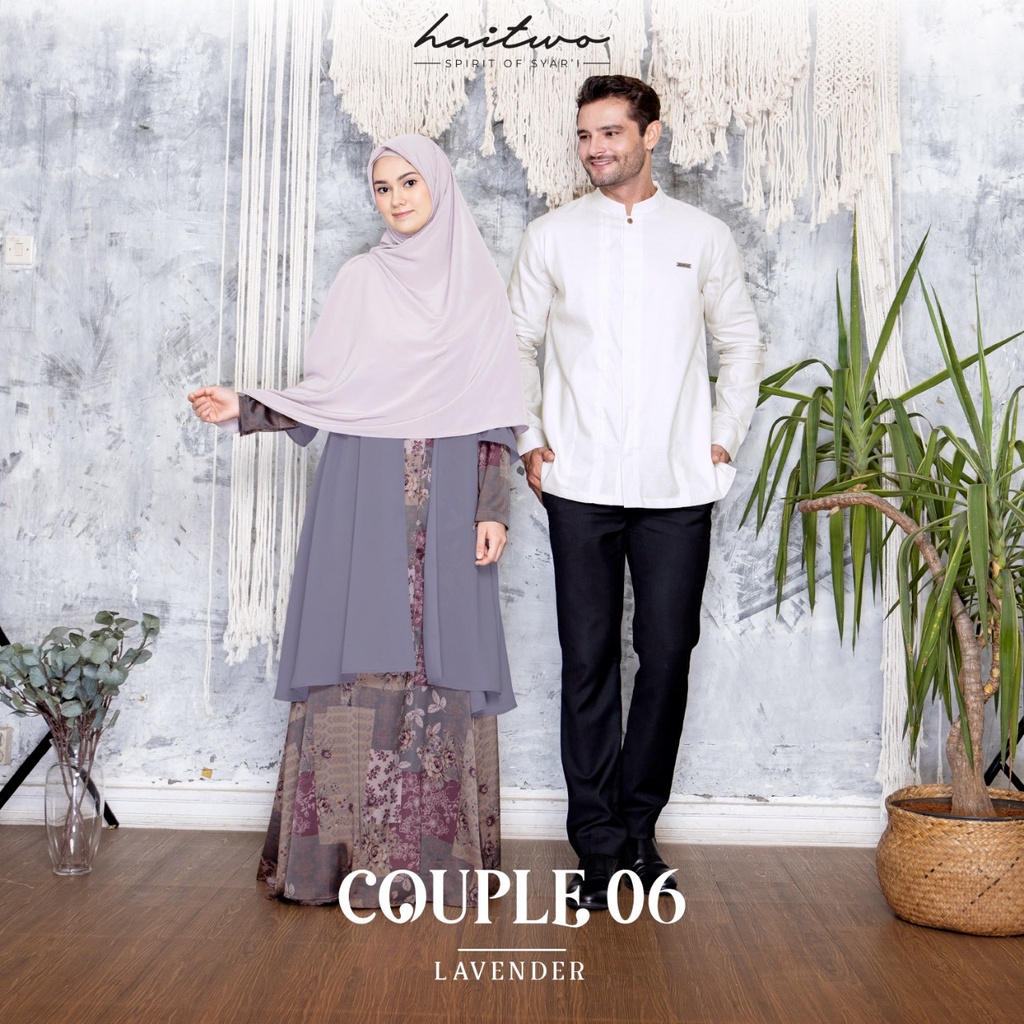 Haitwo Couple 006 Gamis Ummayah dan Koko Aqeel Bahan Model Simple dan Syar'i