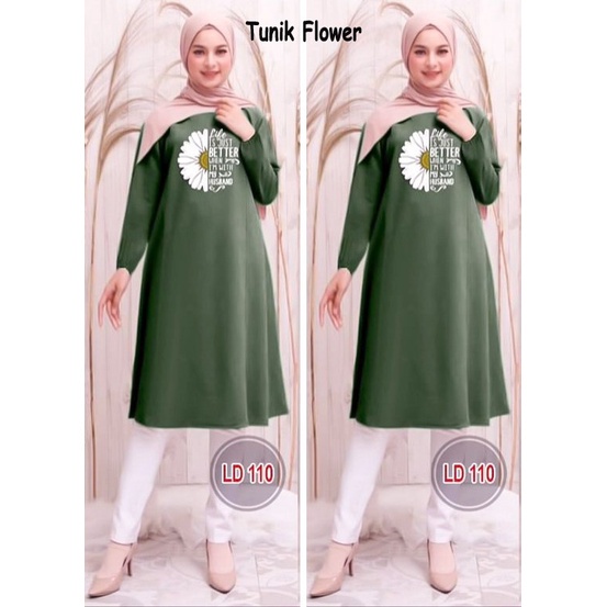 PIK - Tunik Flower XL / TUNIK WANITA/ PAKAIAN WANITA/ TUNIK MURAH