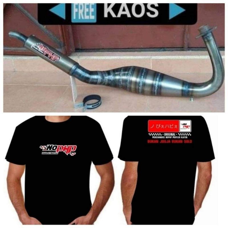 kenalpot RX king NOPhP MUFFLER KLATEN. kolong kobra. bonus kaos