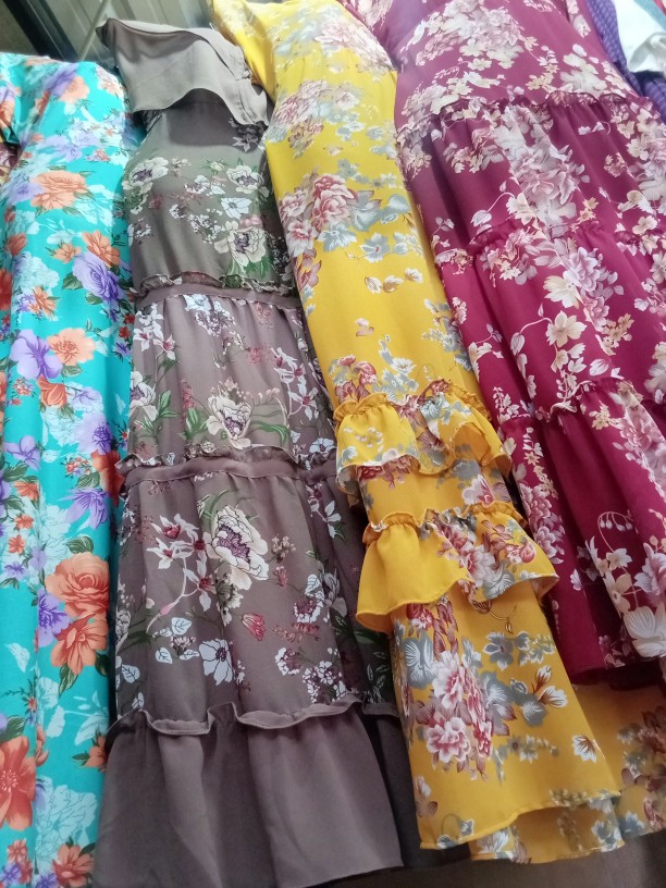 Gamis Ceruty Babydoll Bangkok Seruti Batik Sultan