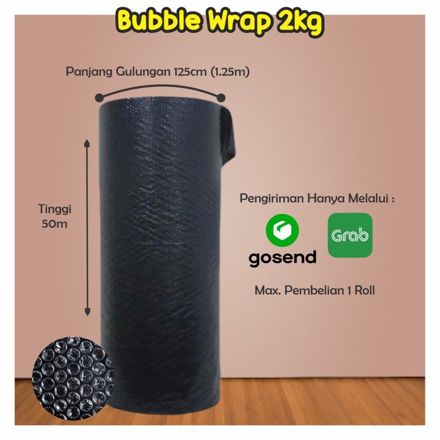 Bubble Wrap Roll Tebal Hitam Bening Putih Murah Tebal 2kg