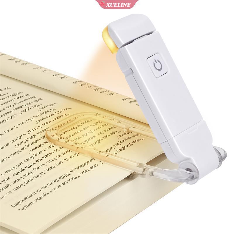 Lampu Baca LED USB Rechargeable Portable Dengan Klip Penjepit