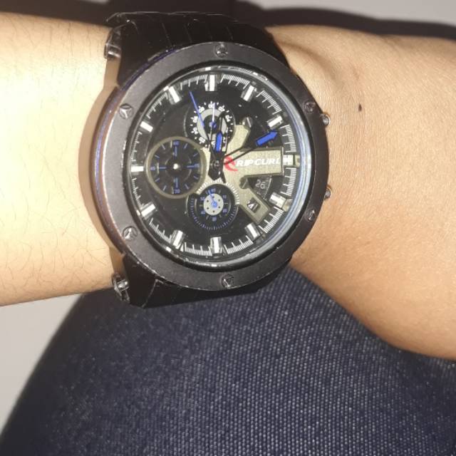 Ripcurl cronograph bahan steainlesteel second berkualitas