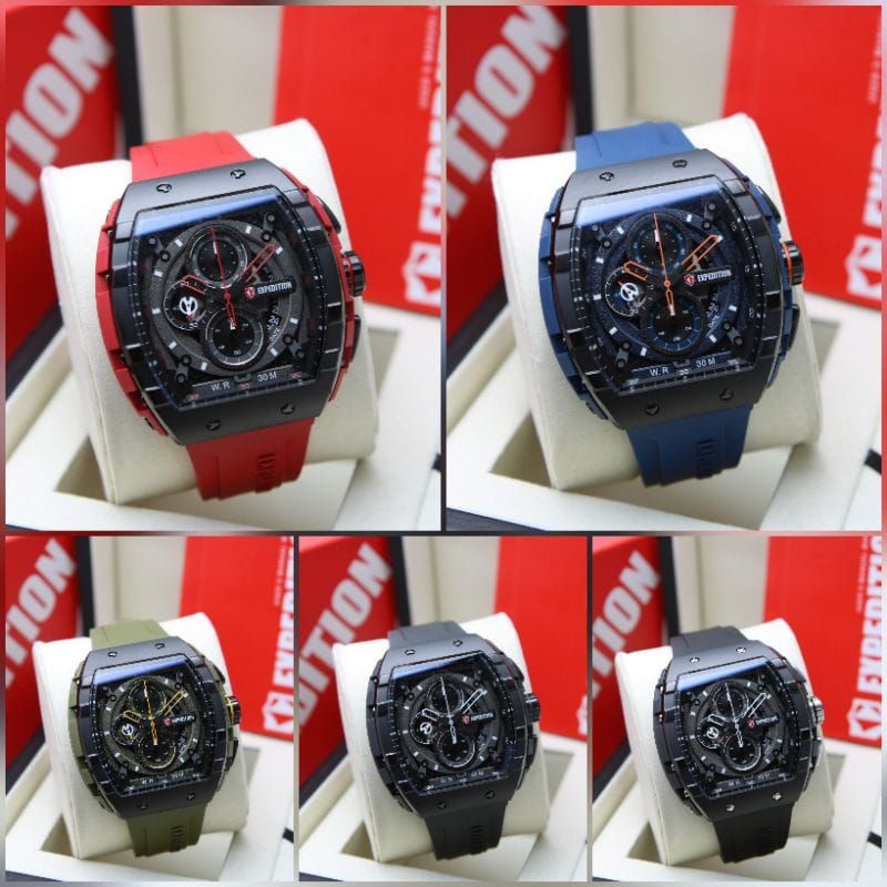 Jam tangan pria Expedition E6782 E 6782 rubber Original