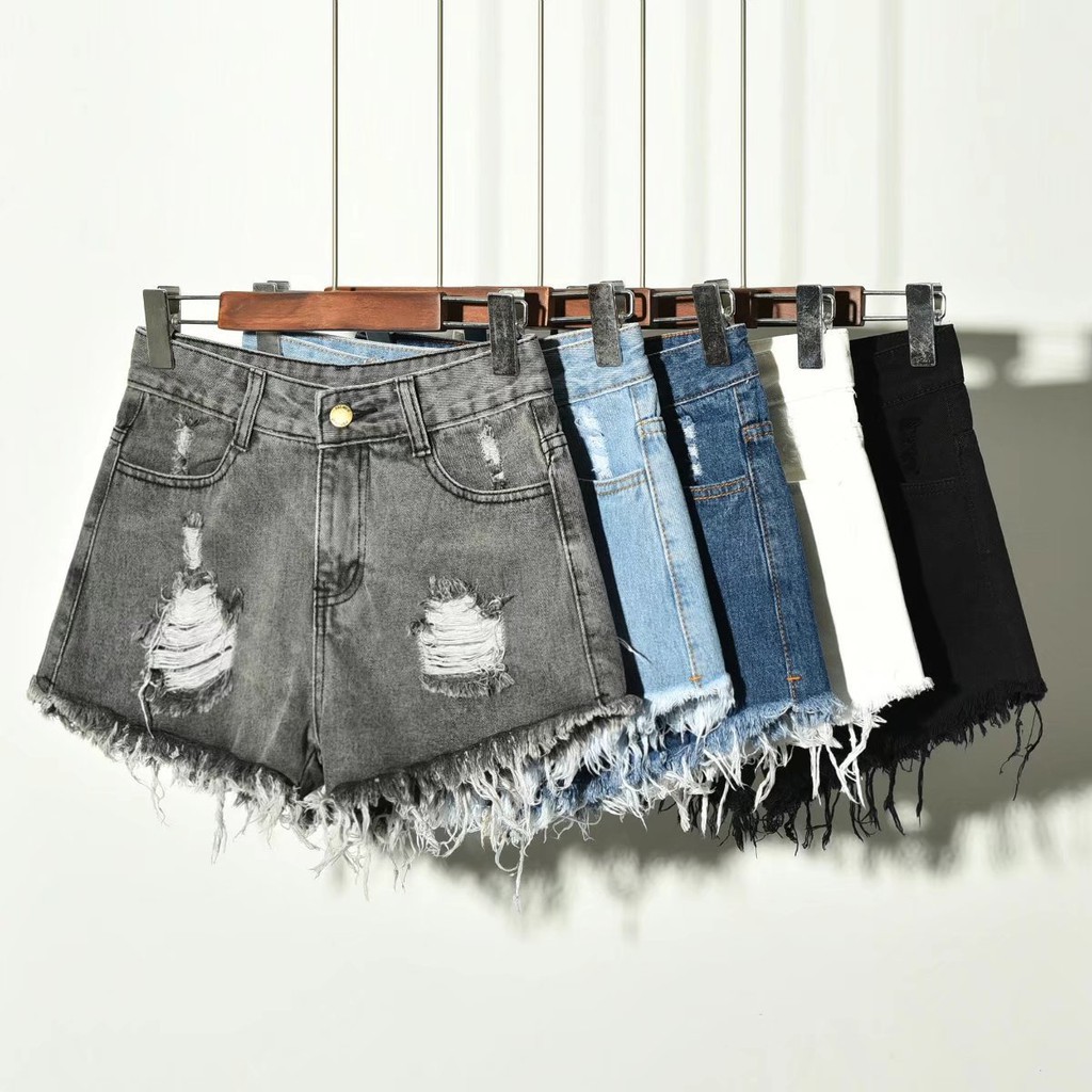 Celana Pendek Denim Casual Gaya Korea Ada Ukuran Besar Celana Pendek Denim Casual Gaya Korea Ada Ukuran Besar