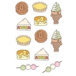 

sticker lucu / sticker murah bentuk asian dessert
